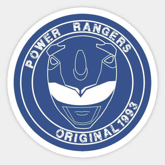 Blue Ranger est. 1993 Sticker by SimplePeteDoodles